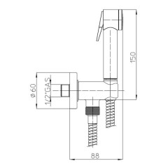 Гигиенический душ Bossini Paloma Brass C69038B.030