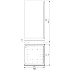 Душевой угол Radomir 100x100 квадратный