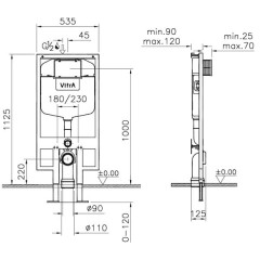 Комплект VitrA Zentrum 9012B003-7205