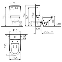 Унитаз VitrA Form 300 9729B003-1162 (без сиденья)