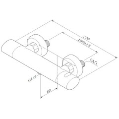 Смеситель для душа Am.Pm Sense F7540000 с термостатом