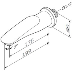 Излив для ванны Am.Pm Sensation F3070000