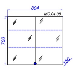 Комплект мебели Aqwella Аллегро 85 напольный (3 ящика)