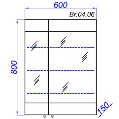 Зеркало-шкаф Aqwella Бриг 60 сосна магия Br.04.06/SM