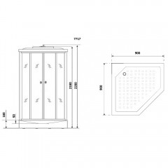 Душевая кабина Niagara Lux 7717WD