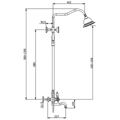 Душевая система Timo Nelson SX-1290/00 chrome