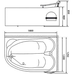 Ванна акриловая Appollo TS-0919 R