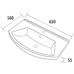 Тумба с раковиной Opadiris Омега 65 фисташковый