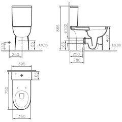 Бачок для унитаза-компакта VitrA Conforma 5422B003-5450