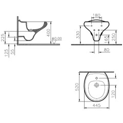 Биде подвесное VitrA Istanbul 4516B403-1599