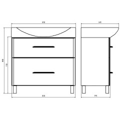 Тумба с раковиной ASB-Mebel Андрия 85