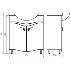 Комплект мебели ASB-Mebel Терни 75