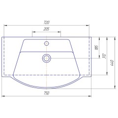 Тумба с раковиной ASB-Mebel Терни 75