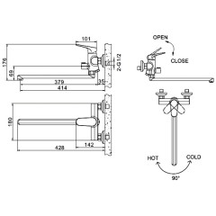 Смеситель универсальный Bravat Eler F6191238CP-01L-RUS