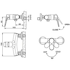 Смеситель для душа Bravat Eler F9191238CP-01-RUS