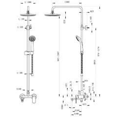 Душевая система Bravat Opal С F6125183CP-A1-RUS