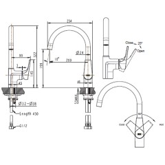 Смеситель для кухни Bravat Vega F7119177CP-3