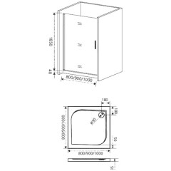 Душевая дверь GooDDooR Fantasy DR-90-F-CH