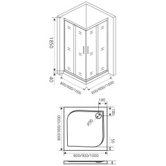 Душевое ограждение GooDDooR Infinity CR-100-S-CH