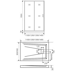 Душевая дверь GooDDooR Infinity WTW-110-C-CH