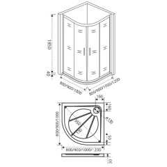 Душевое ограждение GooDDooR Jazze R-120-G-BR