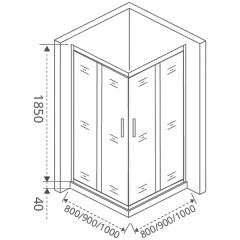 Душевое ограждение GooDDooR Latte CR-100-C-WE