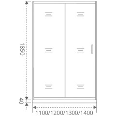 Душевая дверь GooDDooR Latte WTW-130-C-WE