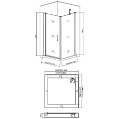 Душевое ограждение GooDDooR Pandora CR-90-T-CH