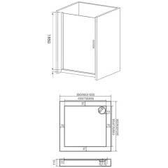 Душевая дверь GooDDooR Pandora DR-100-T-CH