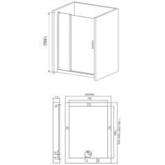 Душевая дверь GooDDooR Pandora WTW-130-T-CH