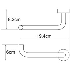 Держатель туалетной бумаги WasserKRAFT Donau K-9496