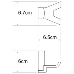 Крючок двойной WasserKRAFT Leine White K-5023DWHITE