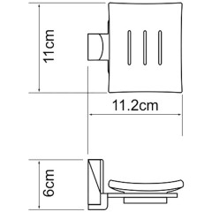 Мыльница стеклянная WasserKRAFT Leine White K-5029WHITE