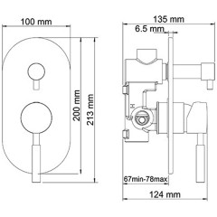 Смеситель для ванны встраиваемый WasserKRAFT Main 4141