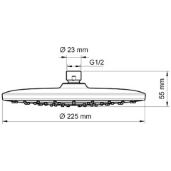 Верхний душ WasserKRAFT A077