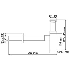 Сифон для раковины WasserKRAFT A072