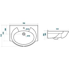 Тумба с раковиной ASB-Mebel Альфа 75 белый ясень