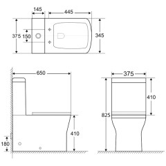 Унитаз BelBagno Romano BB248CPR-P+BB248T+BB146SC безободковый