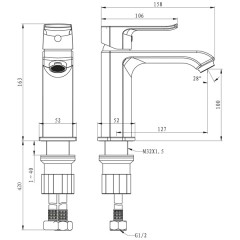 Смеситель для раковины BelBagno Disco DIS-LVM-CRM