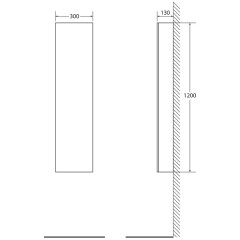 Пенал BelBagno BB300CRS