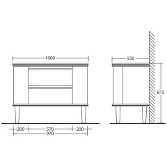 Тумба с раковиной BelBagno Radice 100 bianco lucido