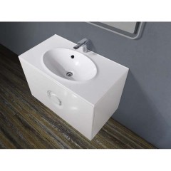 Тумба с раковиной BelBagno Onda 75 bianco lucido