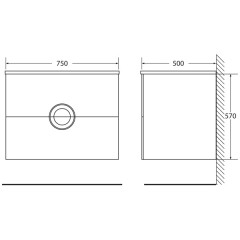 Тумба с раковиной BelBagno Onda 75 bianco lucido