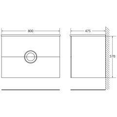 Тумба под раковину BelBagno Onda 80 bianco lucido ONDA-800-2C-SO-BL