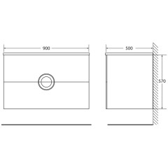 Тумба под раковину BelBagno Onda 90 bianco lucido ONDA-900-2C-SO-BL