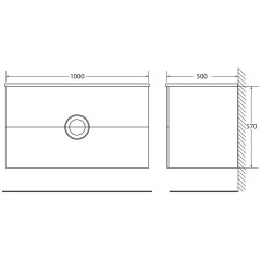 Тумба под раковину BelBagno Onda 100 bianco/nero lucido ONDA-1000-2C-SO-BNL