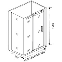 Душевое ограждение GooDDooR Altair WTW-110-C-CH+SP-90-C-CH