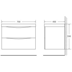 Тумба с раковиной BelBagno Marino 75 bianco opaco