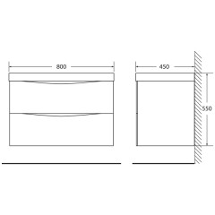 Тумба с раковиной BelBagno Marino 80 bianco lucido