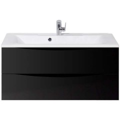 Тумба с раковиной BelBagno Marino 100 nero lucido